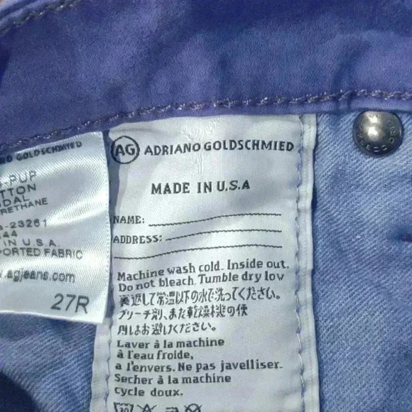 Adriano Goldschmidt The Prima mid-rise‎ Cigarette purple jeans women's 27R - Picture 4 of 4